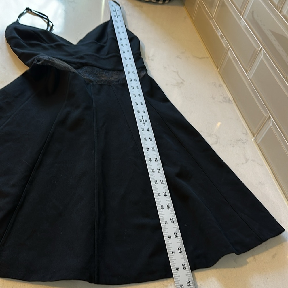Beautiful 😍 Noam Hanoch Alexandra black Lace-Inset A-Line Black Dress Size 0 - Picture 11 of 14